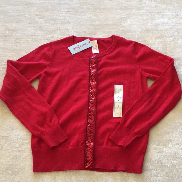 Cat & Jack Other - 🆕 ⬇️💲🎉NWT Red Cardigan with Sequins